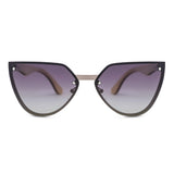 Handcrafted Polaroid Sunglasses made of wood. Cat Eye Sunglasses for women. Great for blocking the sun with a high fashion accessory.