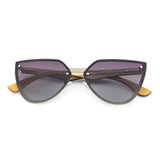 Handcrafted Polaroid Sunglasses made of wood. Cat Eye Sunglasses for women. Great for blocking the sun with a high fashion accessory.