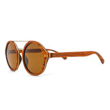 Handcrafted Polaroid Sunglasses made of wood. Round Sunglasses for men and women. Great for blocking the sun with a high fashion accessory.