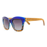 Handcrafted Polaroid Sunglasses made of wood. Sunglasses for women. Great for blocking the sun with a high fashion accessory.