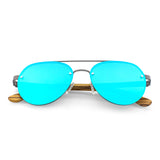 Handcrafted Polaroid Sunglasses made of wood. Aviators Sunglasses for men and women. Great for blocking the sun with a high fashion accessory.