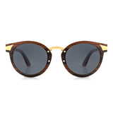 Handcrafted Polaroid Sunglasses made of wood. Round Sunglasses for men and women. Great for blocking the sun with a high fashion accessory.