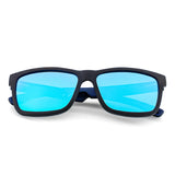 Handcrafted Polaroid Sunglasses made of wood. Square Sunglasses for men and women. Great for blocking the sun with a high fashion accessory.