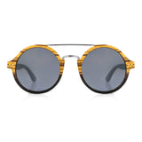 Handcrafted Polaroid Sunglasses made of wood. Round Sunglasses for men and women. Great for blocking the sun with a high fashion accessory.