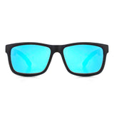 Handcrafted Polaroid Sunglasses made of wood. Square Sunglasses for men and women. Great for blocking the sun with a high fashion accessory.