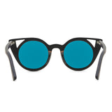 Handcrafted Polaroid Sunglasses made of wood. Cat Eye Sunglasses for women. Great for blocking the sun with a high fashion accessory.