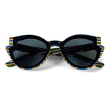 Handcrafted Polaroid Sunglasses made of wood. Sunglasses for women. Great for blocking the sun with a high fashion accessory.