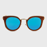 Handcrafted Polaroid Sunglasses made of wood. Sunglasses for  women. Great for blocking the sun with a high fashion accessory.