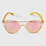 Handcrafted Polaroid Sunglasses made of wood. Sunglasses for  women. Great for blocking the sun with a high fashion accessory.