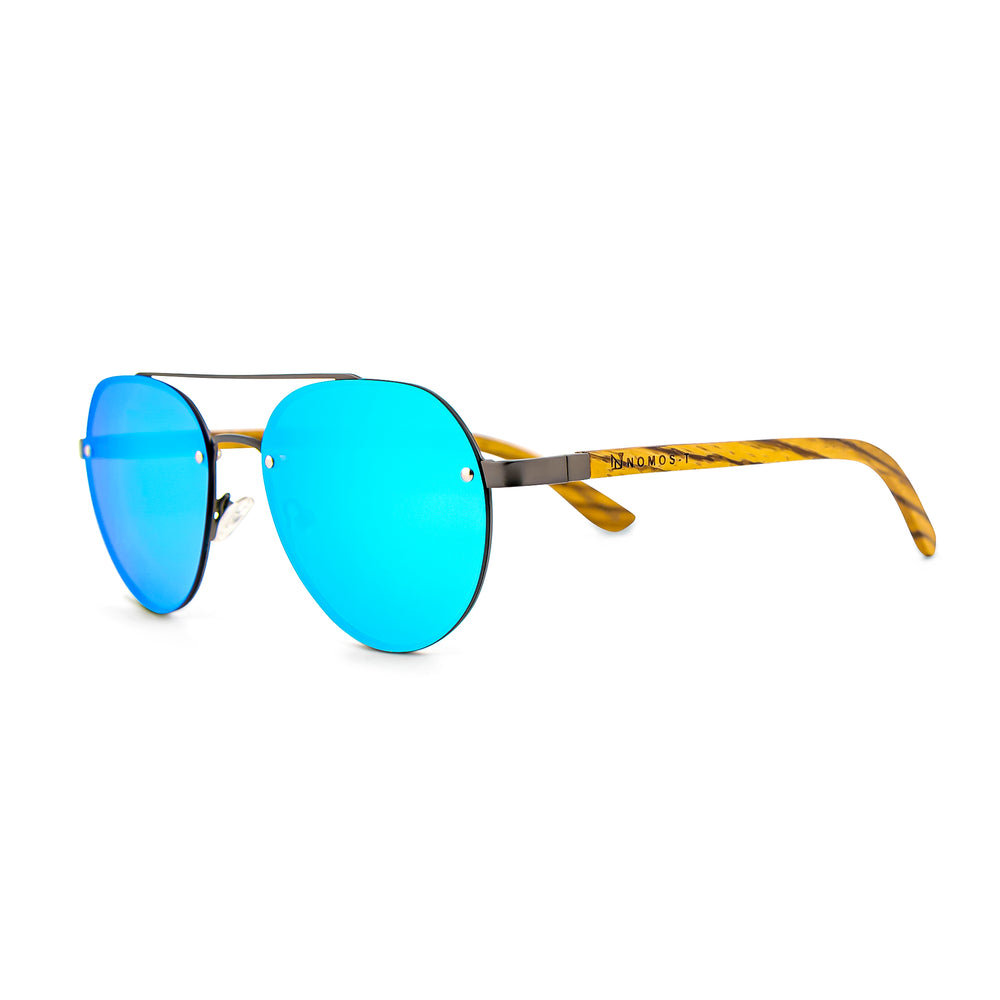 Handcrafted Polaroid Sunglasses made of wood. Aviators Sunglasses for men and women. Great for blocking the sun with a high fashion accessory. 