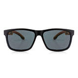 Handcrafted Polaroid Sunglasses made of wood. Square Sunglasses for men and women. Great for blocking the sun with a high fashion accessory. 