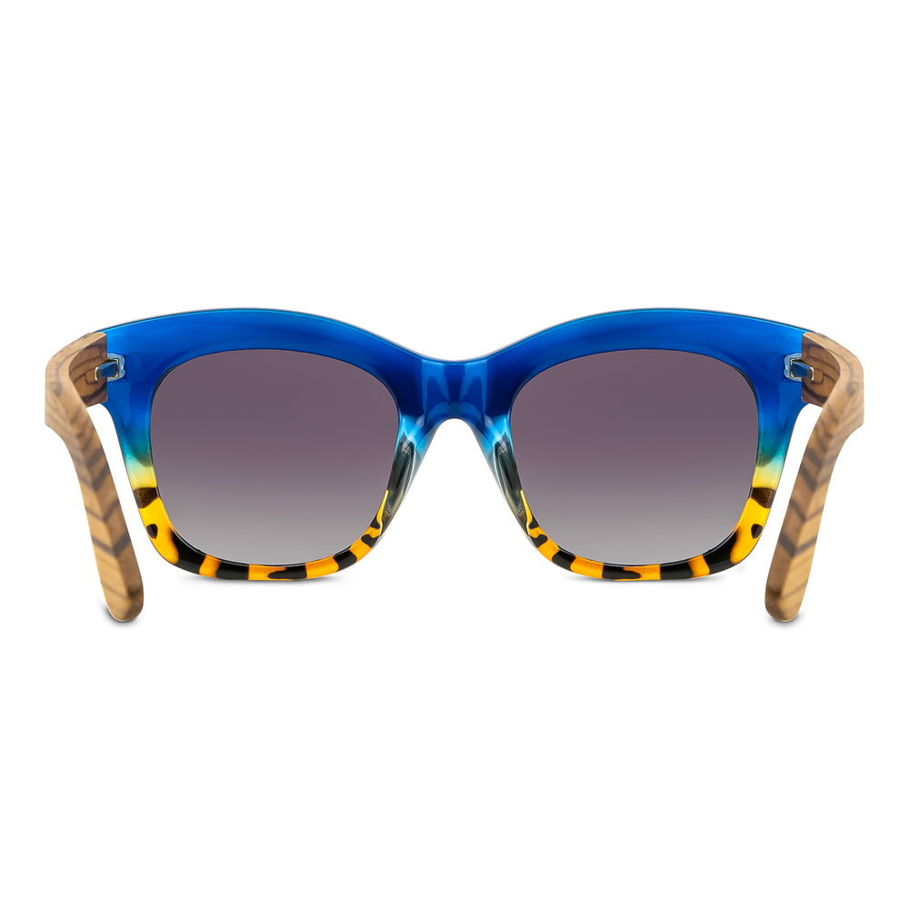 Handcrafted Polaroid Sunglasses made of wood. Sunglasses for women. Great for blocking the sun with a high fashion accessory. 