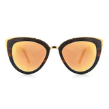 Lenses are made from the highest-quality materials, provide 100% UV protection, and are optically distortion free. Handcrafted Polaroid Sunglasses made of wood. Great for blocking the sun and high fashion accessory. Cat eye Sunglasses